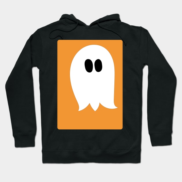 Cute ghost cartoon with BOO text in an orange frame Hoodie by Angel Dawn Design